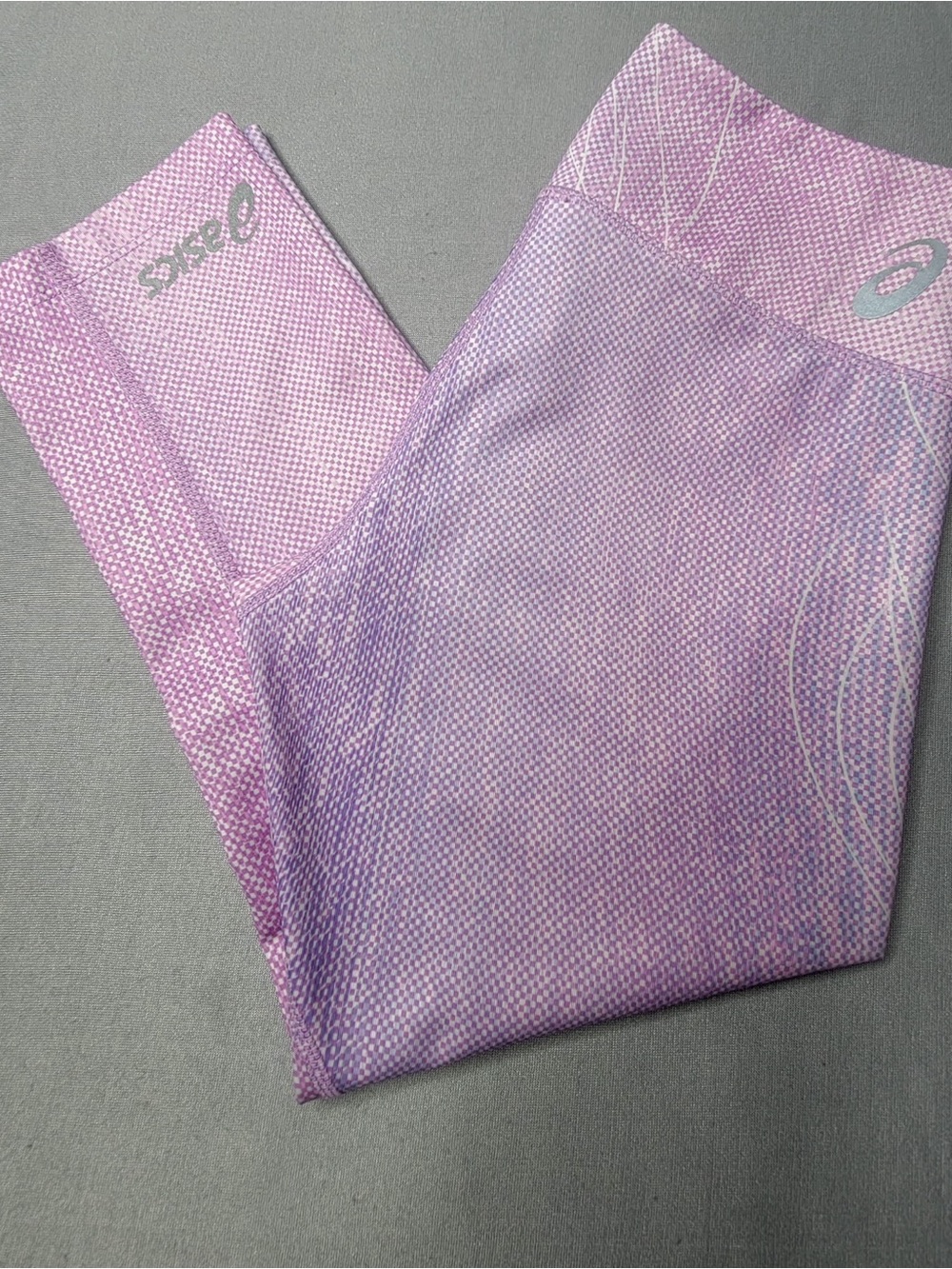 ASICS Pink & Purple Girls' Athletic Leggings XS